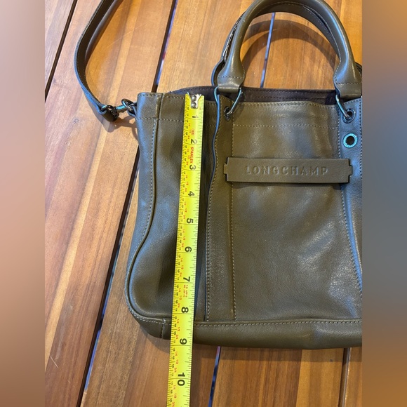 Olive green longchamp leather 3D bag - Picture 14 of 14